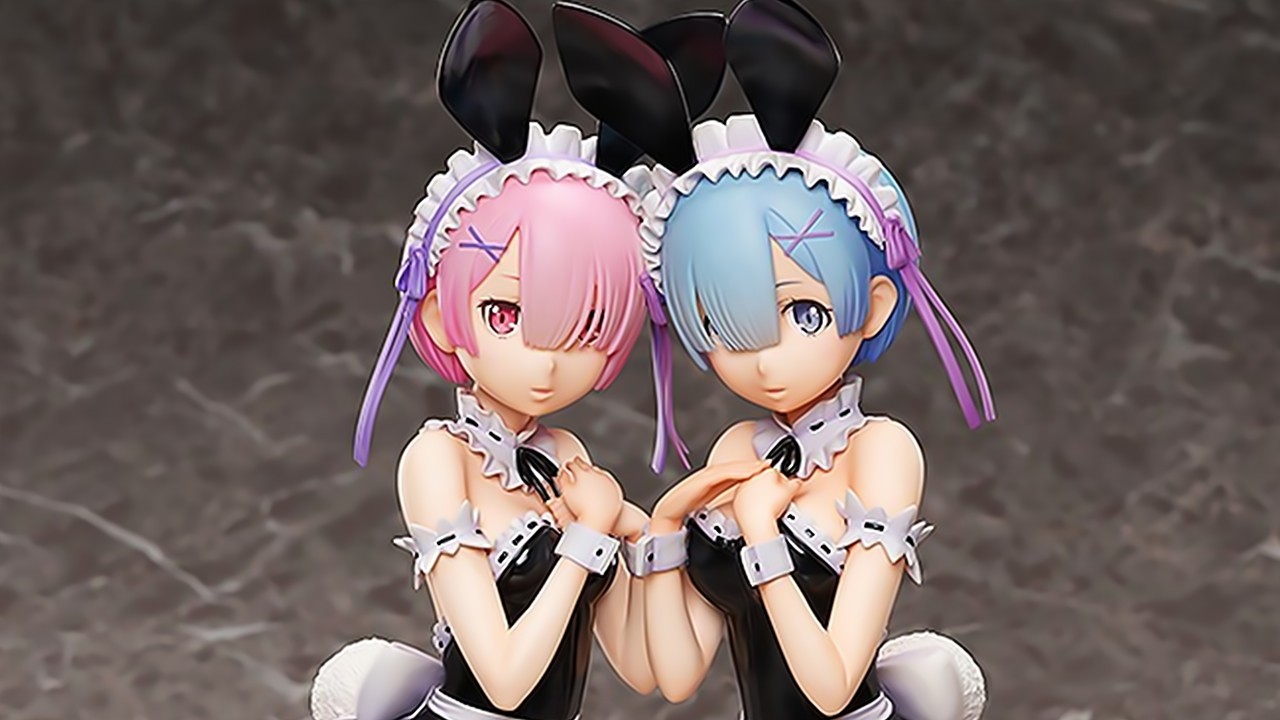 ReZero Ram y Rem inspiran sensuales figuras en trajes de conejita